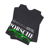 Porsche 911 Green Monster Racing Car Graphic Unisex Heavy Cotton Tee High Performance Speed Machine Streetwear Shirt for Car Enthusiasts