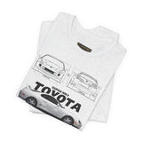 Toyota Supra Blueprint MK4 Japanese Sports Coupe Inspired Graphic T Shirt JDM Performance Streetwear Racing Culture Automotive Art Unisex Tee