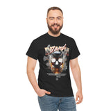 Death Silence Skull Fire Graphic Unisex Heavy Cotton Tee Gothic Horror Streetwear Bold Vintage Dark Flame Skull T Shirt