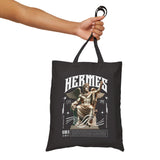 Hermes Greek Mythology Cotton Canvas Tote Bag Ancient God of Communication Travel Messenger Statue Graphic Eco Shopping Bag