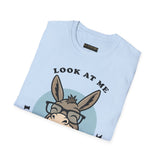 Laughing Donkey Fun Cartoon Unisex Heavy Cotton Tee Bold Humor Streetwear Trendy Graphic Shirt Perfect Gift for Friends Birthdays Casual Wear