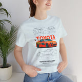 Legendary Orange Street Racer Blueprint Tee Unisex Heavy Cotton Retro Tuner Car Art Graphic Shirt for Enthusiasts