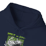 Money Power Unisex Heavy Blend Hooded Sweatshirt Dollar Stack Neon Green Graphic Hustle Mindset Streetwear Motivational Hoodie