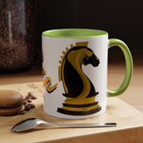 Tate Knight Logo Accent Coffee Mug 11oz 15oz Gold Foil Chess Horse Design Motivational Hustler Ceramic Cup Bold Luxury Inspired Streetwear Gift Drinkware
