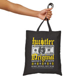 Hustler Original Money Maker Cotton Canvas Tote Bag Eco Friendly Streetwear Bold Dollar Bill Graphic Motivational Entrepreneur Shopper