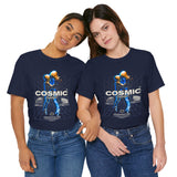 Cosmic Catalyst Unisex Jersey Short Sleeve Tee Graphic T-Shirt Futuristic Sci Fi Space Astronaut Cyberpunk Streetwear Bold Galaxy Design Alpha Mindset Fashion