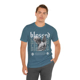 Blessed Angel Statue Graphic Unisex Jersey Short Sleeve Tee Gothic Streetwear Aesthetic Spiritual Bold Artistic Fashion T Shirt