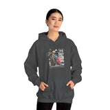 Sculptural Future Statue Art Graphic Unisex Heavy Blend Hooded Sweatshirt Cosmic Greek Goddess Abstract Bold Streetwear Hoodie
