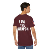 I Am The Weapon Unisex Heavy Cotton Tee Motivational Tactical Mindset Streetwear Bold Warrior Energy Graphic TShirt For Confidence Training Gym Wear Everyday Power Statement
