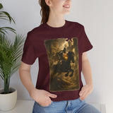 Medieval Knight On Horseback Fantasy Art Unisex Heavy Cotton Tee Epic Warrior Adventure Graphic Shirt Heroic Battle Scene Streetwear Bold Artistic Design