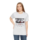 Porsche High-Performance Track Machine Blueprint Design Unisex Heavy Cotton Tee Powerful Street Racing Inspired Graphic Shirt