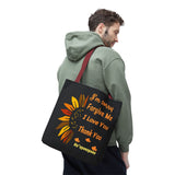 Sunflower Ho'oponopono Tote Bag Hawaiian Healing Prayer Design Spiritual Positivity Canvas Bag Mindfulness Reusable Durable Eco Friendly Shopping Tote