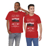 Bugatti Veyron Inspired Illustrated Hypercar Graphic T Shirt Ultimate Luxury Performance Supercar Automotive Streetwear Elite Speed Lifestyle Gift For Exotic Car Enthusiasts
