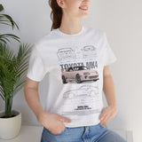 Toyota MK4 Blueprint Tee – Supra MK4 Sports Car MK4 Japanese Performance Coupe Inspired Graphic T Shirt JDM Street Racing Culture Automotive Icon Art Unisex Tee