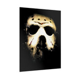 The Silent Mask Glossy Poster Horror Wall Art Dark Cinematic Gothic Design for Halloween Lovers, Haunted Home Décor, and Fear Aesthetic Collectors
