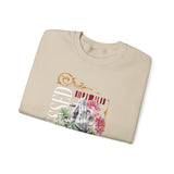 Blessed Praying Hands Floral Christian Graphic Unisex Heavy Blend Crewneck Sweatshirt Faith Inspired Religious Streetwear Bold Motivational Pullover