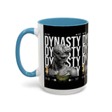 Dynasty Accent Coffee Mug 11oz 15oz Black Ceramic Mug with Roman Statue Bust and Butterfly Artwork for History Lovers and Modern Art Fans