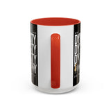 Dynasty Accent Coffee Mug 11oz 15oz Black Ceramic Mug with Roman Statue Bust and Butterfly Artwork for History Lovers and Modern Art Fans