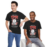 Waste Your Time Unisex Heavy Cotton Tee Graphic Black T Shirt Motivational Hustle Money Clock Streetwear Bold Entrepreneur Mindset Fashion Outfit