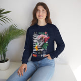 Freedom Snake And Rose Crewneck Comfortable Unisex Sweatshirt Motivational Streetwear Bold Floral Empowerment Design For Resilience And Strength Perfect Gift For Friends Birthdays Cozy Days Casual Wear