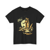 Lunar Legacy Astronaut Art Unisex Heavy Cotton Tee Bold Space Exploration Graphic Streetwear T Shirt Vintage Cosmic Design Comfortable Classic Fit Everyday Wear Perfect Gift for Sci Fi Lovers and Visionary Dreamers