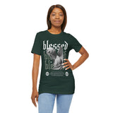 Blessed Angel Statue Graphic Unisex Jersey Short Sleeve Tee Gothic Streetwear Aesthetic Spiritual Bold Artistic Fashion T Shirt
