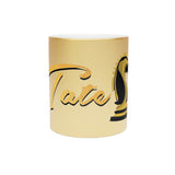 Tate Night Logo TopG (Silver\Gold) Metallic Ceramic Mug Luxury Coffee Tea Cup Motivational Hustler Entrepreneur Mindset Gift