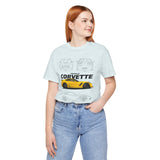 Yellow High Performance Sports Coupe Blueprint Art Unisex Heavy Cotton Tee Premium Streetwear For Car Enthusiasts Gearheads And Collectors