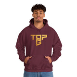 Top G Andrew Tate Graphic Hoodie Black Unisex Streetwear Motivational Hustle Pullover Sweatshirt Gold Typography Design