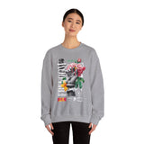 Freedom Snake And Rose Crewneck Comfortable Unisex Sweatshirt Motivational Streetwear Bold Floral Empowerment Design For Resilience And Strength Perfect Gift For Friends Birthdays Cozy Days Casual...