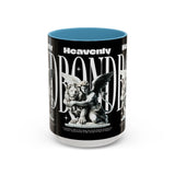 Heavenly Bond Accent Coffee Mug 11oz 15oz Angel And Lion Statue Spiritual Artistic Graphic Ceramic Cup Bold Motivational Streetwear Inspired Fashion Drinkware