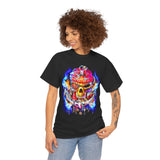 Flaming Pirate Skull Unisex Heavy Cotton Tee Bold Nautical Skull Streetwear T Shirt Fiery Gothic Rebellion Design Perfect For Bikers Gamers Artists And Metal Lovers