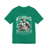 Cronus The Dark Sovereign Unisex Jersey Short Sleeve Tee Greek Mythology Statue Graphic Streetwear Gothic Bold Artistic Fashion T Shirt