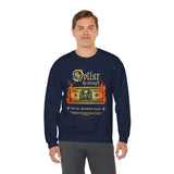 Dollar The Strength Burning Money Legacy Unisex Heavy Blend Crewneck Sweatshirt Gothic Flames Graphic Bold Motivational Streetwear Pullover