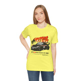 Black Widebody Turbo Racing Car Graphic Unisex Heavy Cotton Tee Streetwear Speed Culture Shirt for Car Enthusiasts