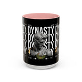 Dynasty Accent Coffee Mug 11oz 15oz Black Ceramic Mug with Roman Statue Bust and Butterfly Artwork for History Lovers and Modern Art Fans