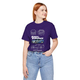 Silver Blue Street Racing Artwork Unisex Heavy Cotton Tee High Performance Inspired Graphic Shirt For Car Lovers And Urban Streetwear Fans