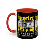 Hustler Original Money Maker Accent Coffee Mug 11oz 15oz Streetwear Bold Dollar Bill Graphic Motivational Entrepreneur Ceramic Cup