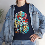 Skeleton Hustler Unisex Heavy Cotton Tee Bold Streetwear Graphic T-Shirt For Hustlers, Dreamers, And Fearless Go-Getters