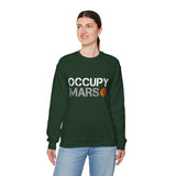 Mars Exploration Unisex Crewneck Sweatshirt Futuristic Space Adventure Graphic Cozy Sci Fi Design Inspirational Streetwear Perfect Gift for Space Lovers and Dreamers