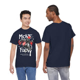 Move With Flow Breakdance Graphic Unisex Heavy Cotton Tee Hip Hop Streetwear Dance Rhythm Urban Style T Shirt