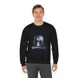 Space Exploration Crewneck Sweatshirt Unisex Heavy Blend Pullover Galaxy Earth Spaceship Astronomy Inspired Cosmic Science Lover Nerd Geek Astronaut Top