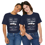 White Track Racing Blueprint Artwork Unisex Heavy Cotton Tee High Performance Inspired Streetwear Graphic Shirt For Car Lovers And Speed Enthusiasts