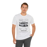 Camaro American Muscle Power Coupe Illustration Unisex Heavy Cotton Tee Premium Streetwear Graphic for Gearheads and Car Enthusiasts