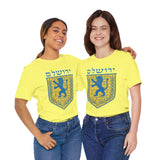 Jerusalem Lion Emblem Unisex Heavy Cotton Tee Historic Cultural Heritage Streetwear Iconic Symbol Classic Travel Souvenir Spiritual Gift Everyday Wear