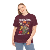 Blossoms Floral Graphic Unisex Heavy Cotton Tee Comfortable Streetwear Timeless Charm Motivational Nature Inspired T Shirt Perfect Gift for Garden Lovers Friends Birthdays Casual Everyday Wear
