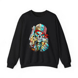 Skeleton Hustler Unisex Sweatshirt Bold Streetwear Graphic For Fearless Dreamers, Hustlers, And Alpha Creators