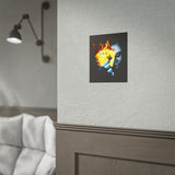 The Burning Aces Glossy Poster Fiery Gothic Wall Art Bold Dark Design for Risk Takers, Art Collectors, and Fearless Home Décor Lovers