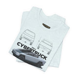 Futuristic Electric Pickup Blueprint Art Unisex Heavy Cotton Tee Bold Streetwear Graphic Shirt For Car Lovers And Tech Enthusiasts