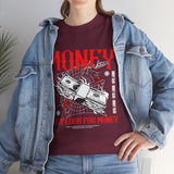 Money Motivation Hustler Mindset Graphic Print Unisex Heavy Cotton Tee Streetwear Power T Shirt